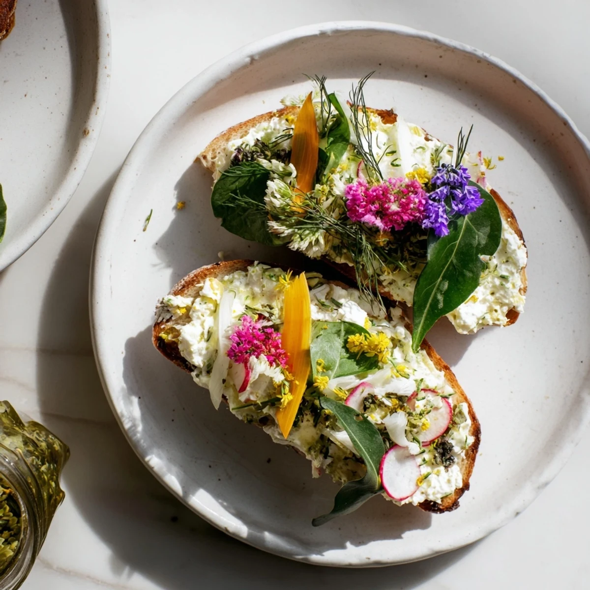 Fresh Meadow Garden Vegetable Tartines