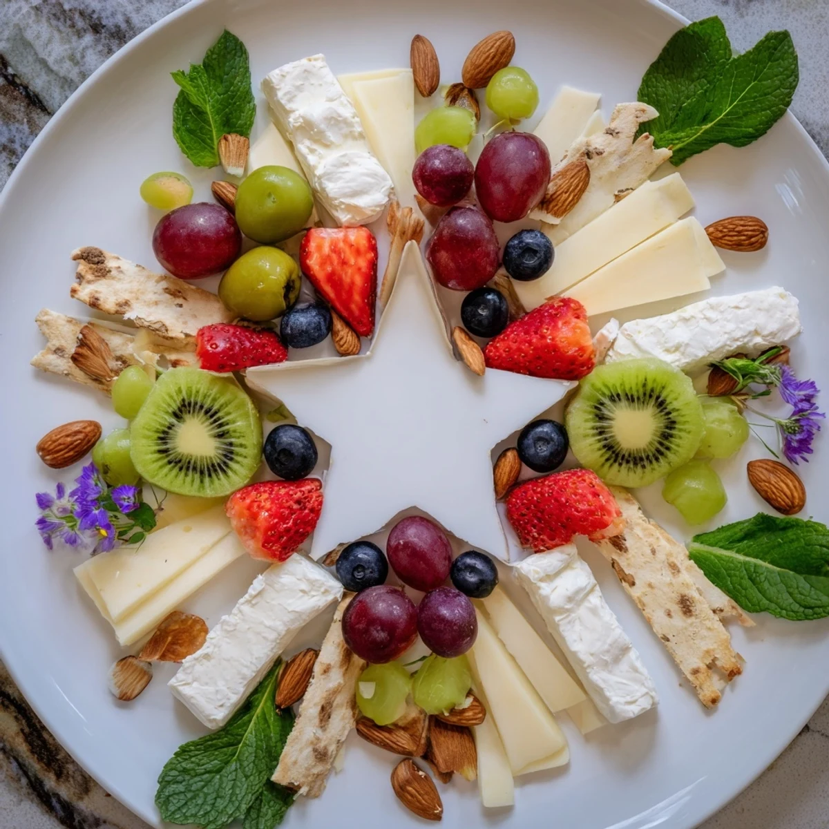 See the vibrant layering of a beautiful Negative Space Puzzle, perfect for a party appetizer display.