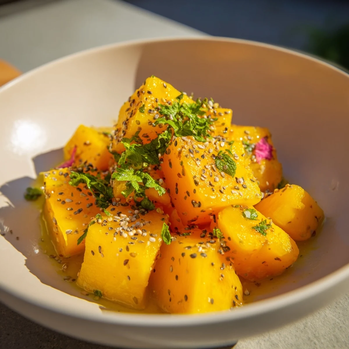 This "Sunlit Glade" salad features a bright, beautiful arrangement, perfect for any gathering.