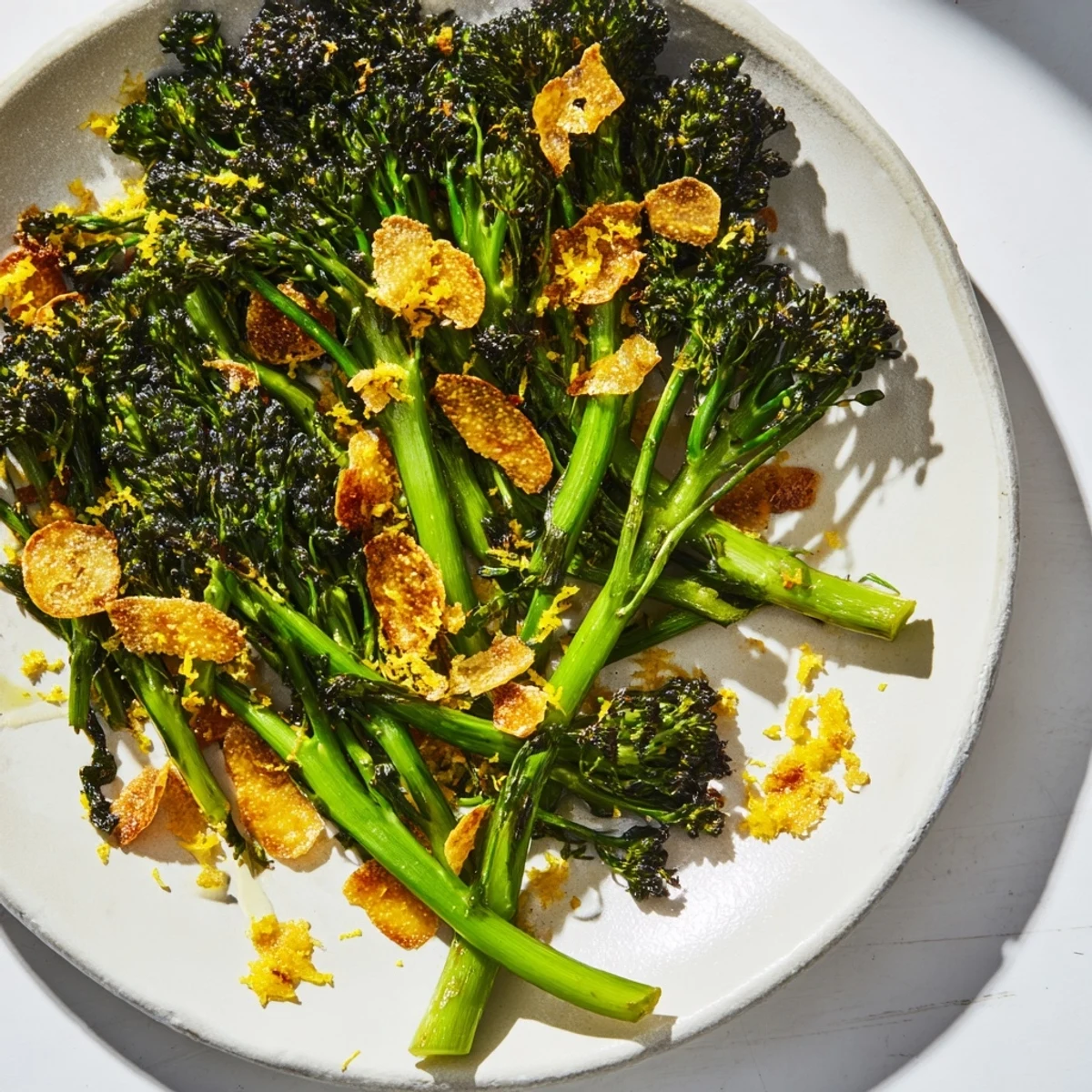 This vibrant charred broccolini salad features perfectly cooked broccolini, showered with Parmesan and zest.