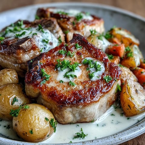 Tender pork chops with potatoes and carrots slow-cooked in creamy ranch gravy, served hot from the Crockpot Ranch Pork Chops.