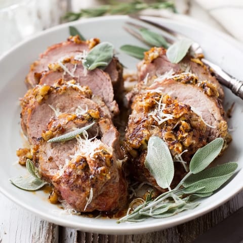 Thyme Pecan Crusted Pork