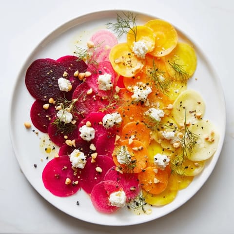 Beautiful The Kinetic Motion Blur dish features artfully arranged vegetables, nuts, and a flavorful dressing.