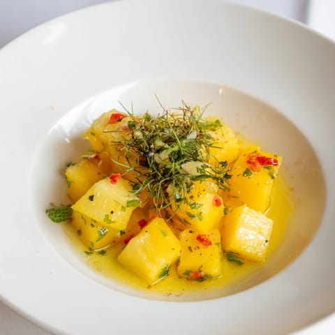 Freshly tossed "Sunlit Glade" salad centerpiece: a lively mix of colors and textures.