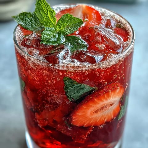 Strawberry Lemon Sparkling Drink