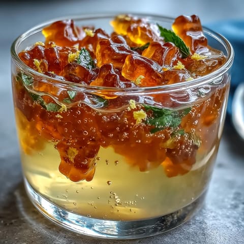 Sweet and tangy gummy bear lemonade jelly cups ready for a party.