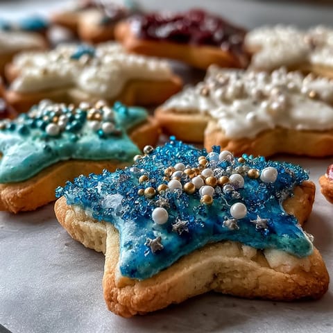 Gemini Zodiac Cookies topped with shimmering star royal icing, a sweet celestial treat.