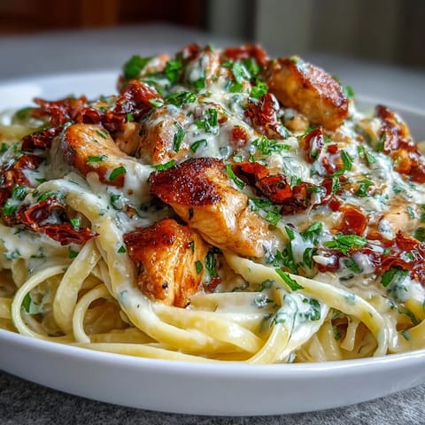 Creamy Marry Me Chicken Pasta with sun-dried tomatoes and parmesan, a viral sensation.