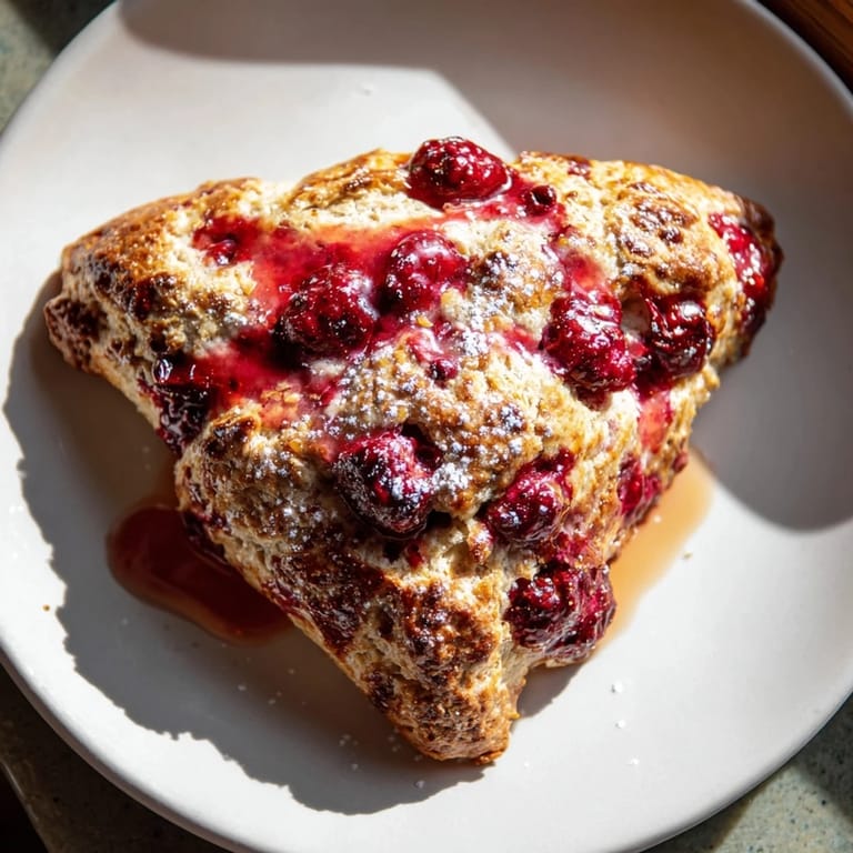 Freshly baked Rustic Birch-Warm Blueberry Scones, overflowing with plump blueberries and ready to be enjoyed.