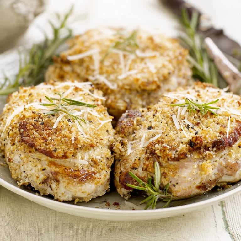 Roasted thyme and pecan crusted pork tenderloin, with a crispy crust, ideal for a gluten-free dinner.