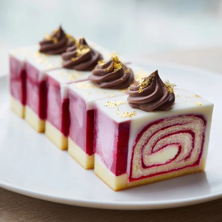 The Golden Ratio Shell, a visually intriguing dessert, promises bursts of raspberry flavor and rich chocolate.