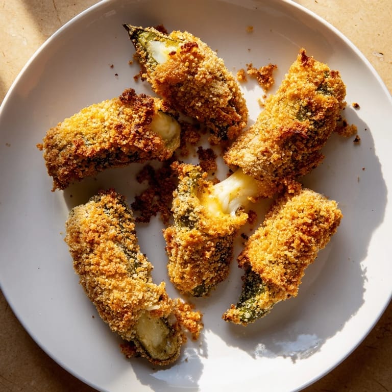 Delicious, homemade Crispy Chickle Bites, perfectly golden and crispy with melted cheese spilling out.