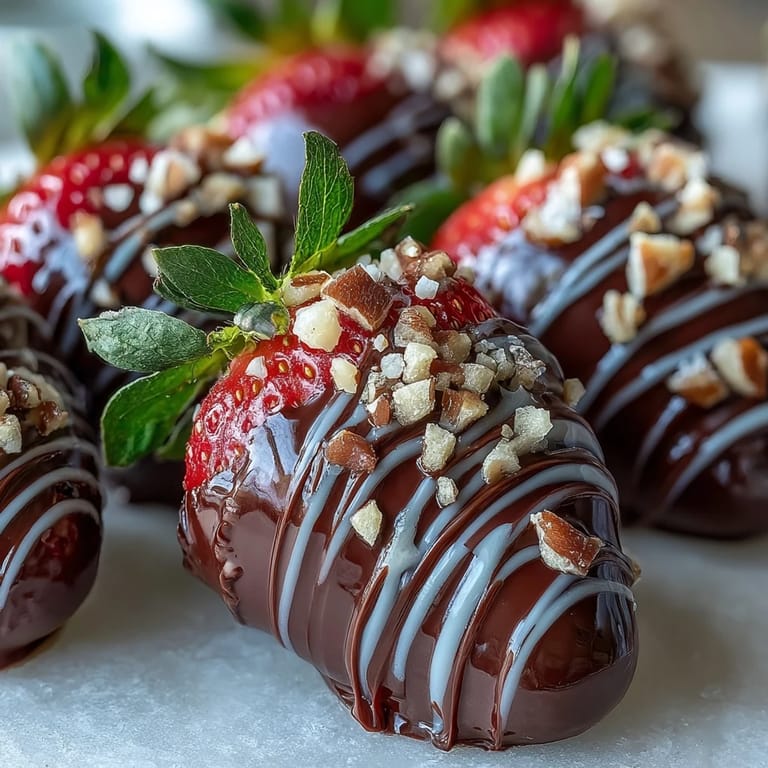 Fresh strawberry stems dipped in rich dark chocolate, showcasing an elegant treat perfect for Valentine’s Day or special occasions.  