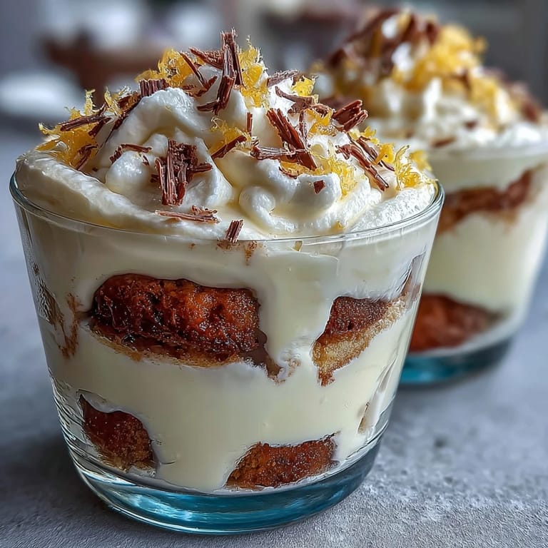 Delightful no-bake tiramisu cups featuring limoncello-soaked ladyfingers and fluffy mascarpone cream.  