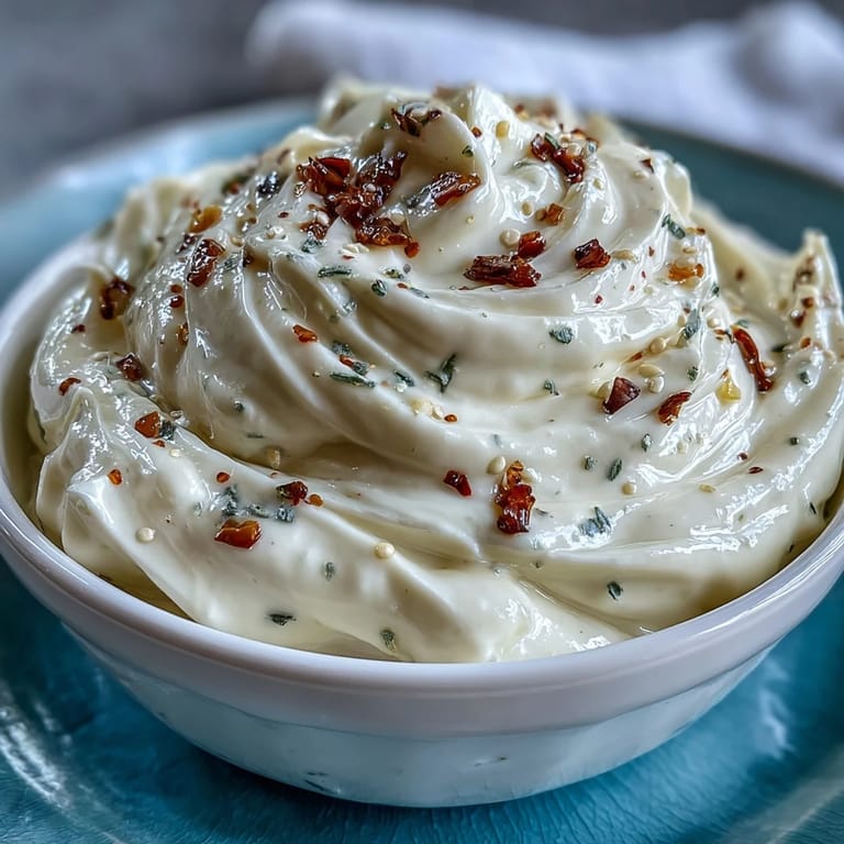 Velvety garlic aioli served with steamed vegetables and grilled shrimp, ideal for a Mediterranean-inspired appetizer.