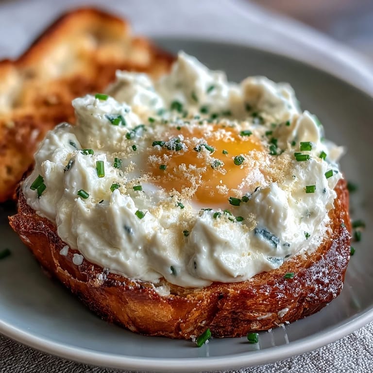 Baked cloud eggs featuring airy whites and just-set yolks, ideal for a gluten-free, vegetarian morning treat.